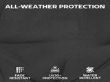 Patio Chair Cushions Set of 4, Waterproof Non-Slip Lounge Chair Cushions, 112x53cm, Black T3398P551612