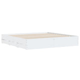 Bed Frame with Drawers without Mattress White 180x200 cm Super King 3207252