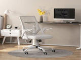 Mesh Office Chair, Computer Desk Chair with Flip-up Armrests, Lumbar Back Support and Swivel Wheels, T3398P344196
