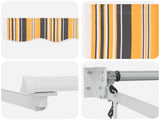 Electric Retractable Awning Yellow, Grey and White 5 x 3 m 3420017