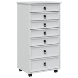 Rolling Cabinet with Drawers CORONA White 42040538