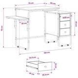 Desk with Storage Artisan Oak 120 x 50 x 75 cm 8008001