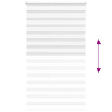 ZNTS Zebra Blind White 120x200 cm Fabric Width 115.9 cm Polyester 4014785