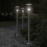 Outdoor Floor Lamp Silver 100 cm Stainless Steel 4006351