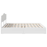 Storage Bed with Headboard White 180 x 200 cm Engineered Wood 3413068