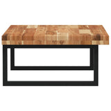Basin Shelf Wall Mounted Steel and Solid Wood Acacia 3302853