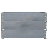 Pallet Collars 3 pcs Grey 100x100 cm Solid Wood Pine 3295376