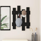 Wall-Mounted Coat Rack Black Oak 60 x 3 x 82 cm Engineered wood 874476