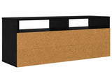 Lowboard with Drawer Black Oak 72 x 22.5 x 38 cm 8000573