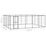 Outdoor Dog Kennel Steel 24.2 m 3082314