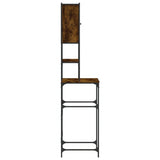 Washing Machine Cabinet Smoked Oak 68x48.5x194 cm 838975