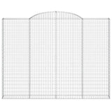 Arched Gabion Baskets 3 pcs 300x30x220/240 cm Galvanised Iron 3146630