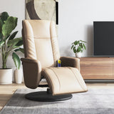 Massage Recliner Chair with Footrest Cappuccino Faux Leather 356516