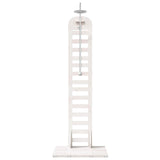 Outdoor Shower 223 cm Solid Pine Wood and Stainless Steel White 886329