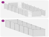 Raised Garden Bed Rusty 480 x 80 x 55 cm corton 8006446