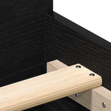 Bed Frame without Mattress Black Oak 150x200 cm Engineered Wood 3329320