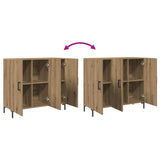 Sideboard Artisian Oak 90x34x80 cm Engineered Wood 857315