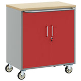 Trolley Rolling Workbench Red and Grey 75 x 45 x 85 cm 4103486