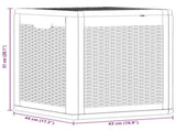 Garden Storage Box Grey PP Rattan 90 L 364059