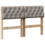 Upholstered Headboard Taupe 120 cm Solid Pine Wood 879187