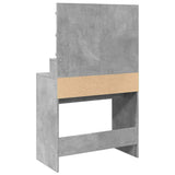 Dressing Table with LED Concrete Grey 80x41x134.5 cm 848188