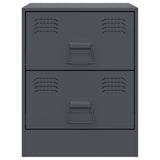 ZNTS Bedside Cabinets 2 pcs Anthracite 34.5x39x44 cm Steel 841624