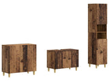 3 Piece Bathroom Cabinet Set ARNHEM Old Wood Engineered Wood 3417448