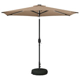 Garden Parasol with LED Lights and Base 270 x 270 cm Polyester 42036259