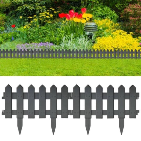 ZNTS Lawn Edgings 25 pcs Anthracite 10 m PP 314683