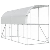 Against Wall Chicken Coop Silver 400 x 150 x 215 cm 3434721
