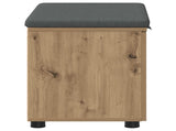 Hall Bench with Cushion with Shelf Artisan Oak 60 x 38 x 46 cm 891479