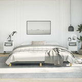 Bed Frame without Mattress Dark Grey 193x203 cm King Fabric 346863