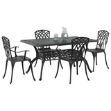 Garden Dining Set 5 pcs Black Aluminium 3334677
