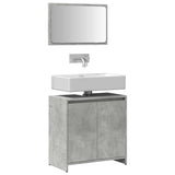 2 Piece Bathroom Furniture Set Concrete Grey Engineered Wood 856066