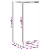 Shoe Cabinet Artisan Oak 29.5x35x70 cm Engineered Wood 856988