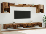 TV Wall Units with LED with LED 6 pcs Old Wood Engineered Wood 3402955