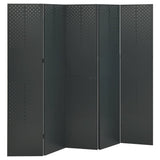 5-Panel Room Divider Anthracite 200x180 cm Steel 335903