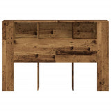 Headboard Cabinet Old Wood 160x18.5x103.5 cm Engineered Wood 856882
