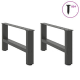 Coffee Table Legs Anthracite 2 pcs 60x cm Steel 4013266