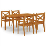 Garden Dining Set Natural wood Solid acacia wood Standard Durable 3058003