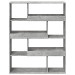 Bookcase Concrete Grey 100x33x125.5 cm Engineered Wood 3309333
