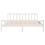 Bed Frame without Mattress White Solid Wood 160x200 cm 810690