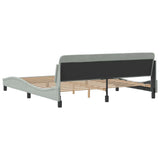 Bed Frame "Dover" Light Grey 183x213 cm Velvet 373306