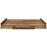Storage Bed Frame Old Wood 180 x 200 cm Engineered Wood 3335275