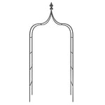 ZNTS Garden Arches 2 pcs Black 120x38x260 cm Steel 319349