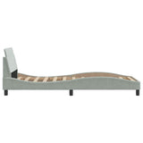 Bed Frame "Dover" Light Grey 90x190 cm Single Velvet 373320