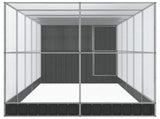 Aviary with Extension Silver 623x203x216 cm Steel 3214259