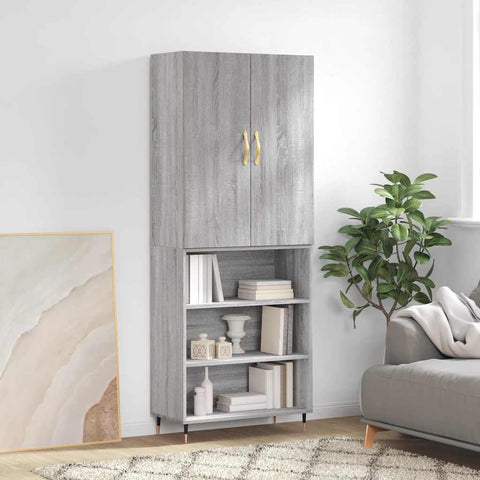 Highboard Grey Sonoma 69.5x34x180 cm Engineered Wood 3196057