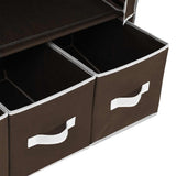 Wardrobe Brown Non-woven fabric Medium Collapsible Wardrobe 282458