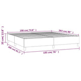 Box Spring Bed Frame Light Grey King Velvet 3121156